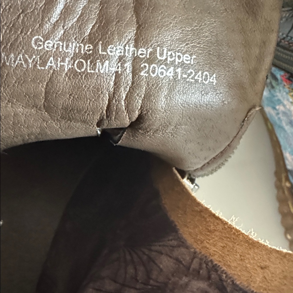 L’Artiste By Spring Step Maylah OLM Olive Multi Floral Leace-up Boots size 41 EU - Picture 8 of 12